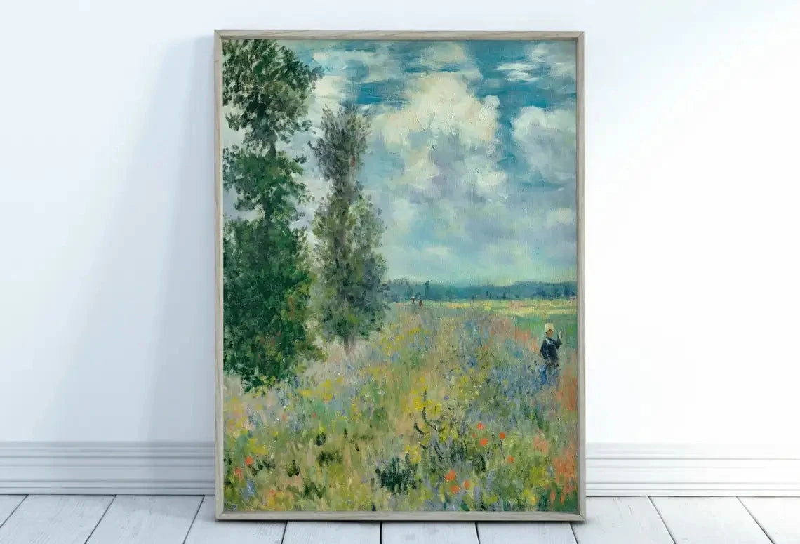 Modern Abstract Landscape Wall Art Famous Monet Canvas Painting Nordic Poster Print Picture for Living Room Home Decorative Gift Peaceful Pleasures Health and Wellness