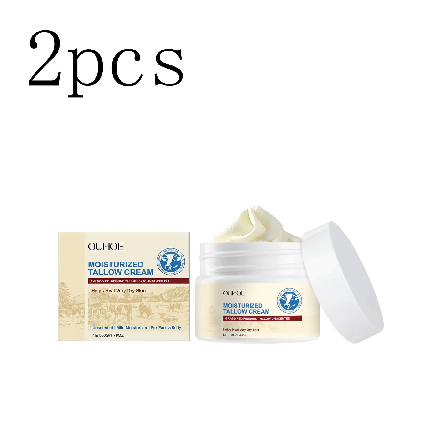 Tallow Moisturizing Face Cream – Hydration & Skin Repair 50g