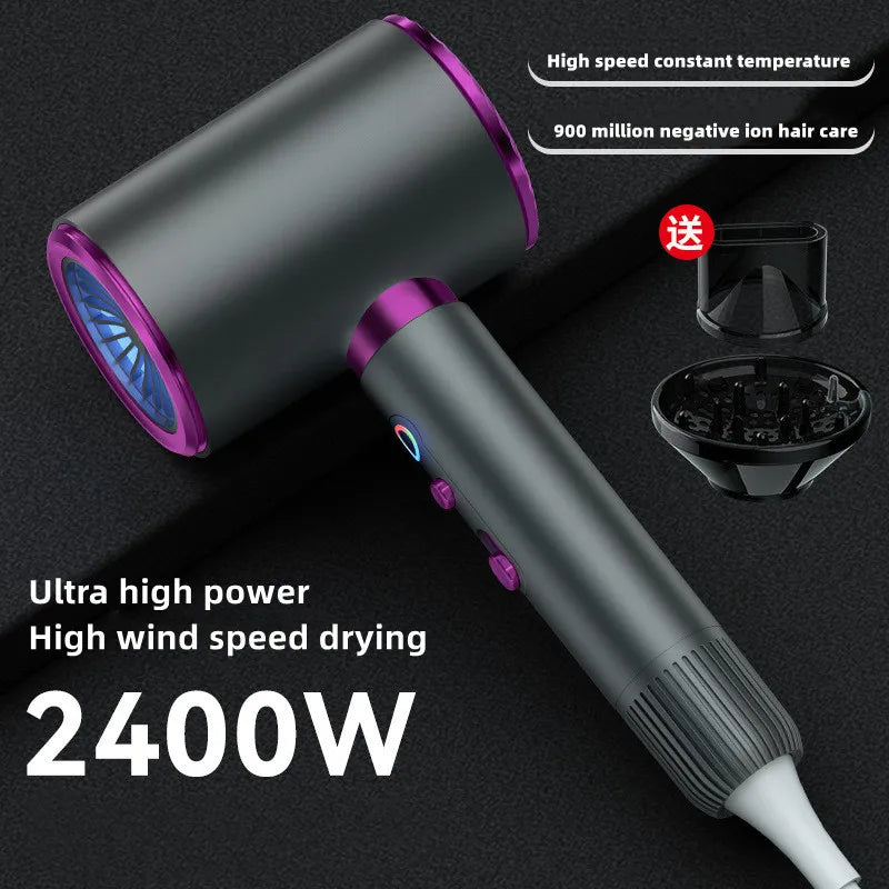 Manufacturer's Direct Selling High-Speed Hair Dryer 2400w High-Power Negative Ion Blue Light Hair Care Home Hair Salon Hair Drye Peaceful Pleasures Health and Wellness