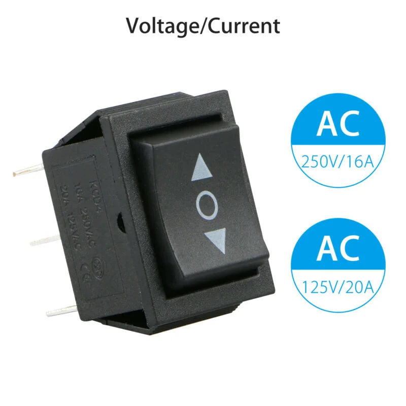Rocker Switch 6 PIN DPDT Double Pole Throw 20 Amp Momentary Home