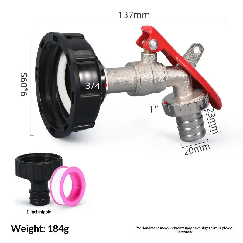 IBC Tank Valve Faucet with Lock – 1/2 Inch Zinc Alloy Tap