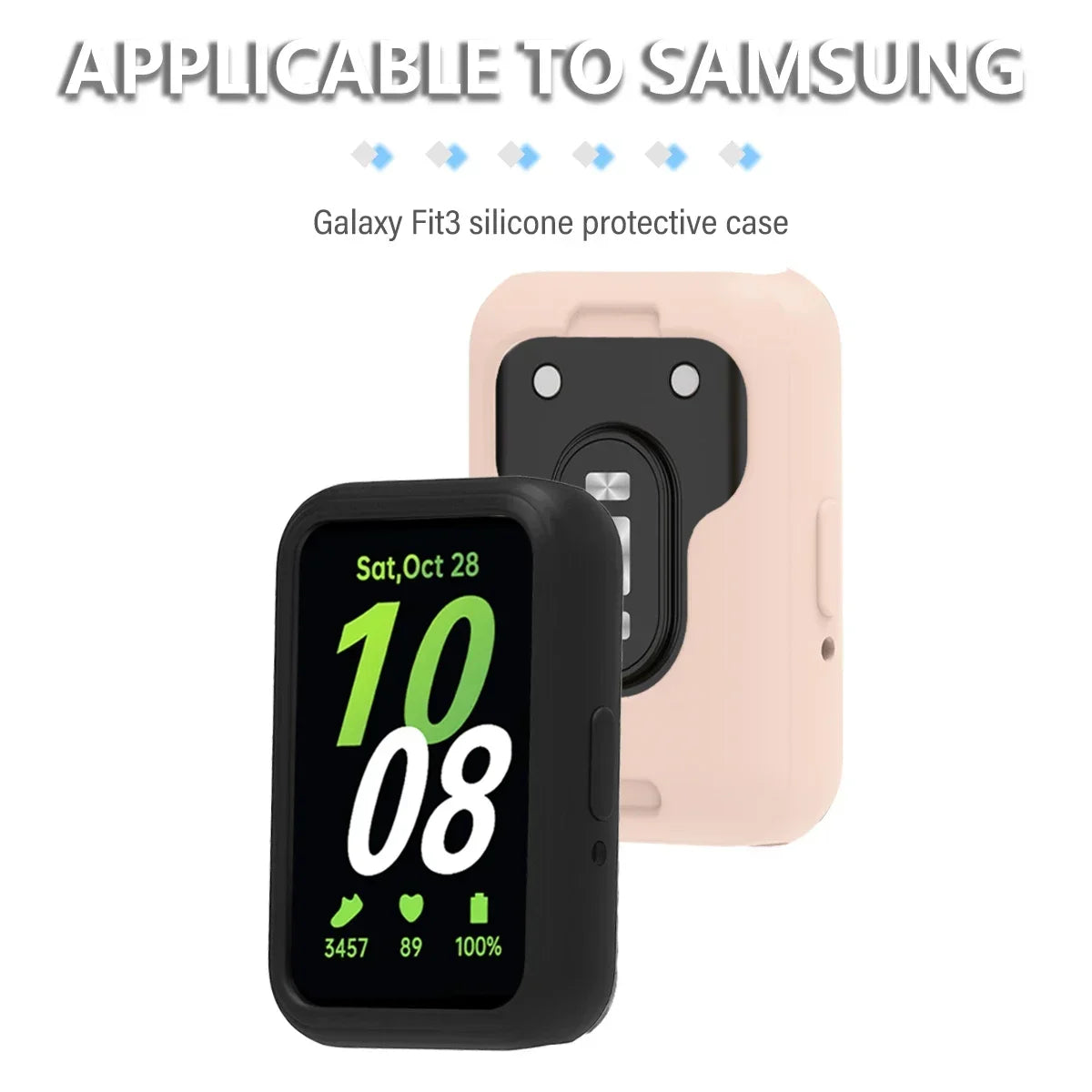 Soft Silicone Case for Samsung Galaxy Fit 3 Watch Candy Color Full Coverage Protective Cover for Galaxy Watch Fit 3 Accessories Peaceful Pleasures Health and Wellness