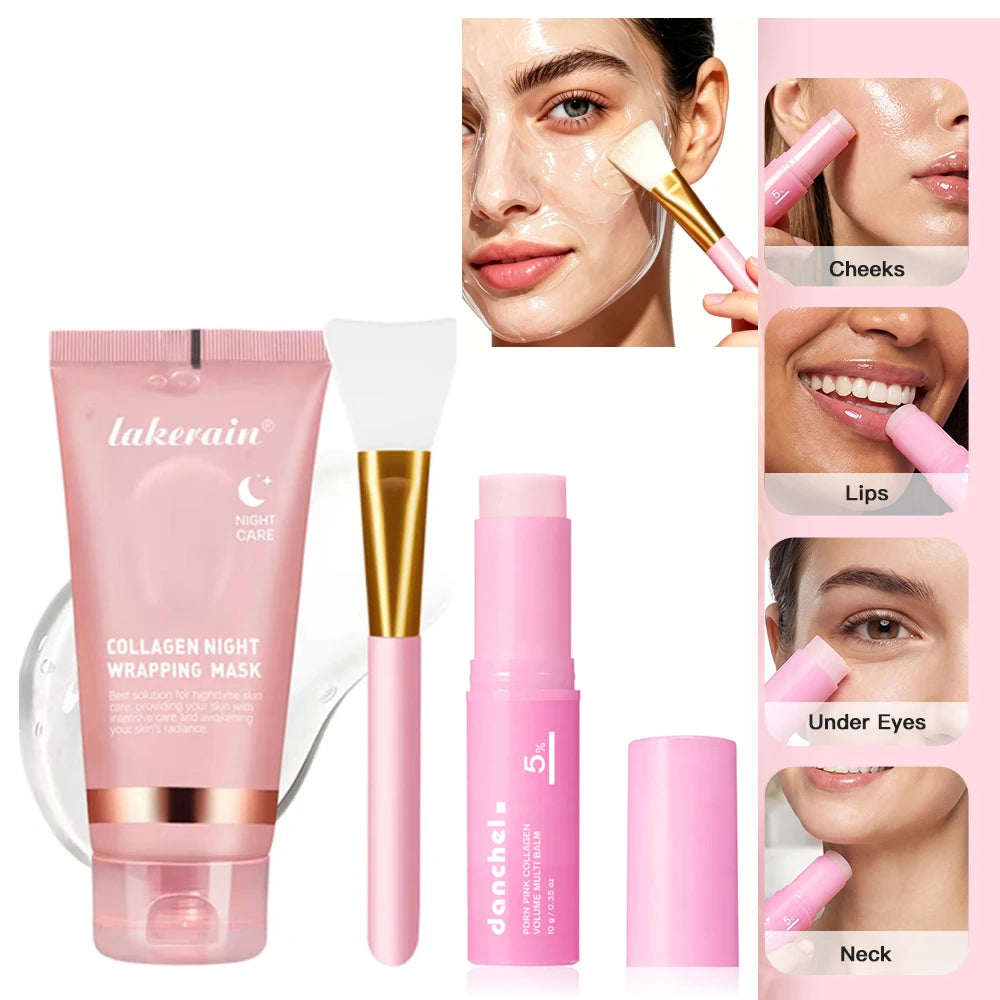 3-Piece Collagen Skincare Kit – Peel-Off Mask & PDRN Balm Collagen Skincare Kit Peaceful Pleasures Health and Wellness