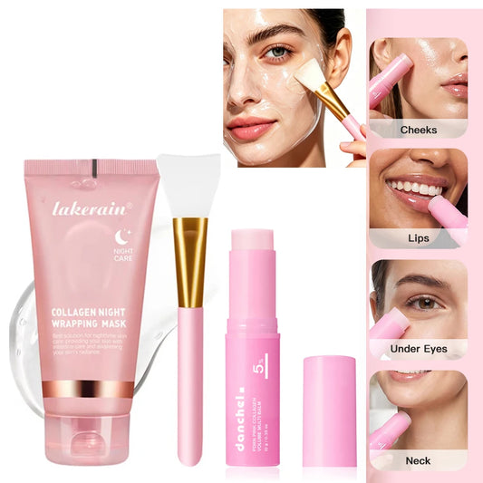 3-Piece Collagen Skincare Kit – Peel-Off Mask & PDRN Balm Collagen Skincare Kit Peaceful Pleasures Health and Wellness