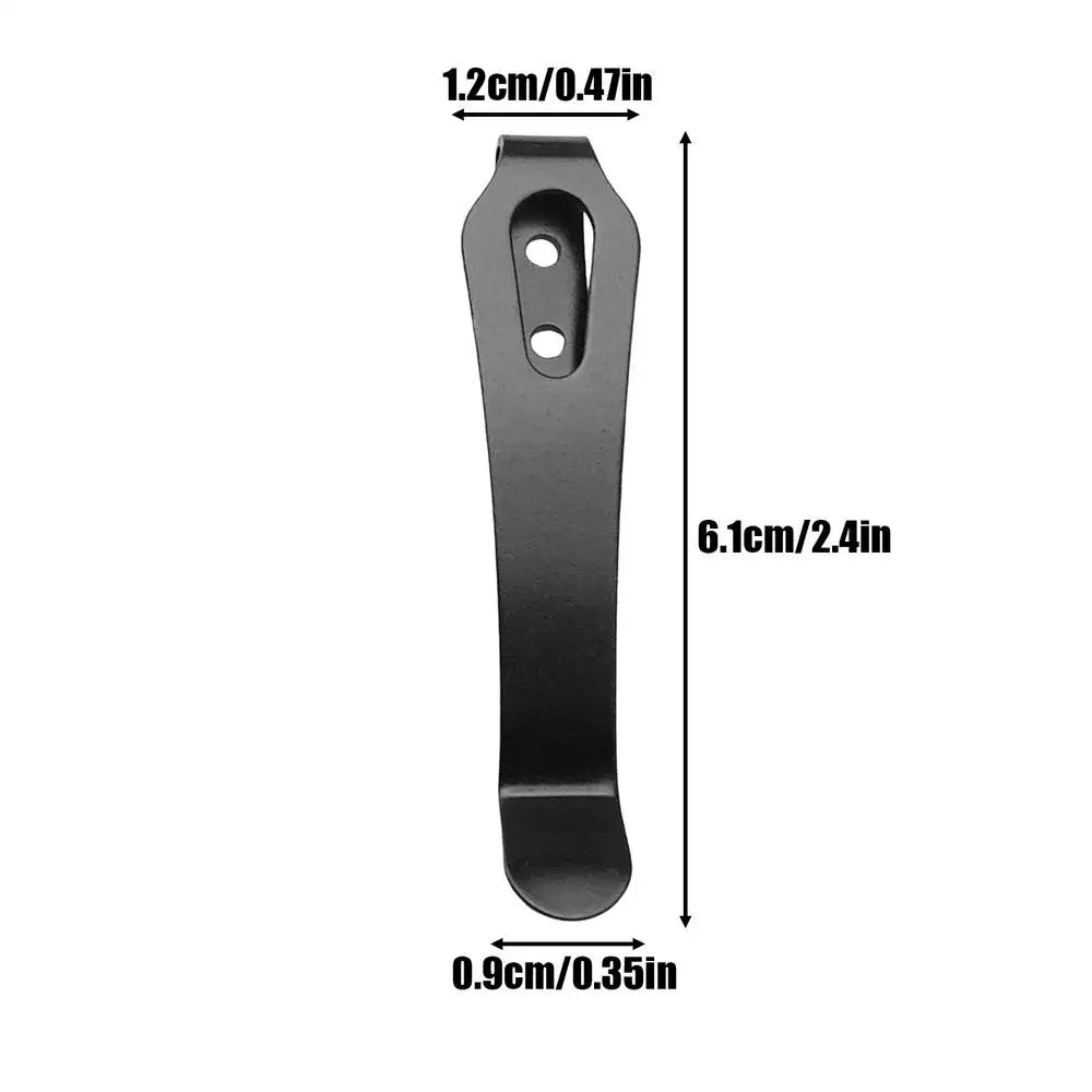 Deep Carry Pocket Clip Heavy Duty Tool Belt Clip Replacement Metal Buckle for Walking Running Climbing Hiking Backpacking Peaceful Pleasures Health and Wellness CN Black