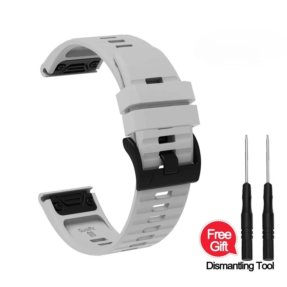 Silicone Quick Fit Band for Garmin Fenix 8/7/6/5 – 22mm 26mm