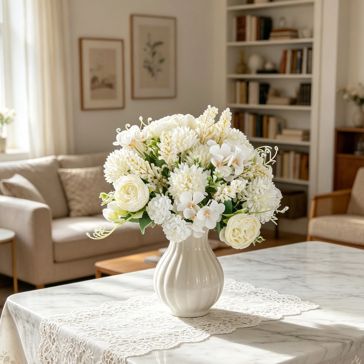 Artificial Silk Peony Bouquet | Wedding & Home Decor Flowers