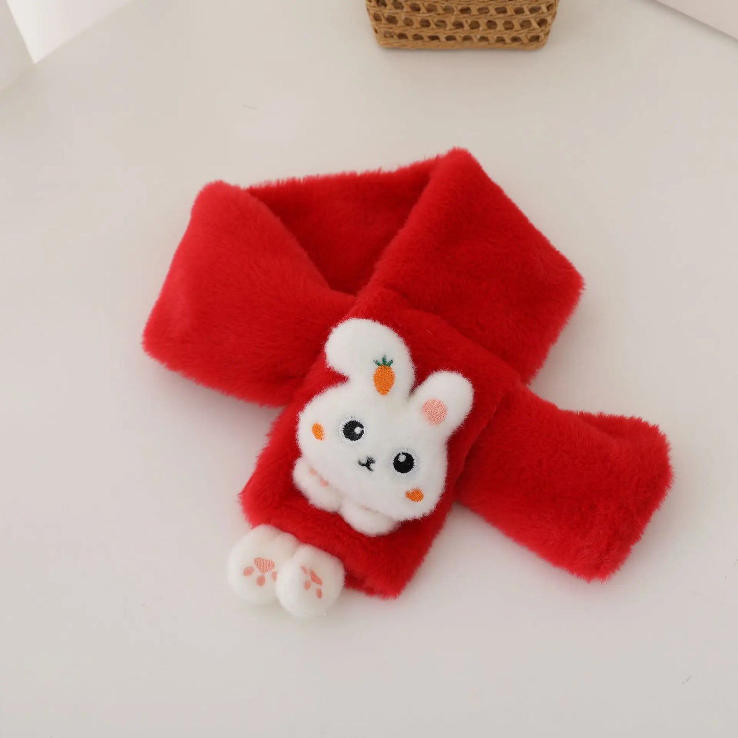 Kids Faux Fur Winter Scarf | Cute Rabbit Baby Neck Warmer