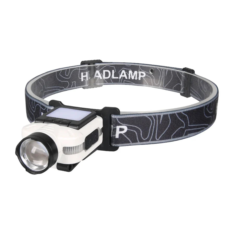 COB LED Rechargeable Headlamp – 5 Modes, 200LM & Pen Clip