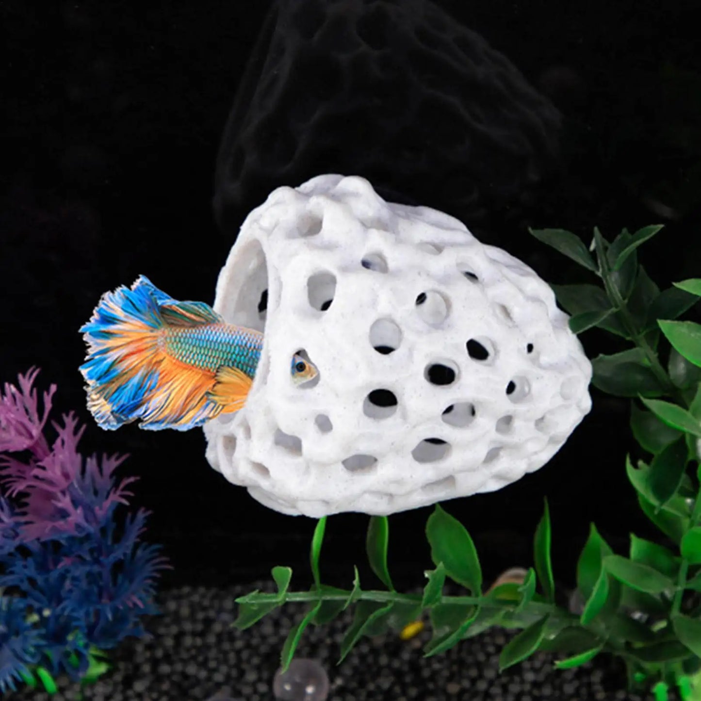 Coral Stone Aquarium Shrimp Hide & Fish Tank Decoration