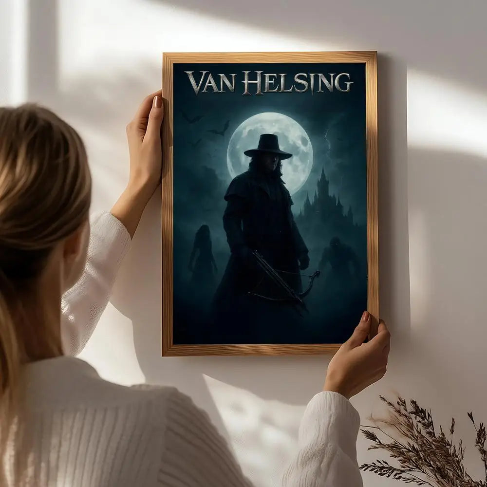 Movie V-Van Helsing Poster HD Self Adhesive Waterproof Wall Art Ideal for Home Office Dorm Bedroom Great Gift Peaceful Pleasures Health and Wellness White3 21X30cmNoframe