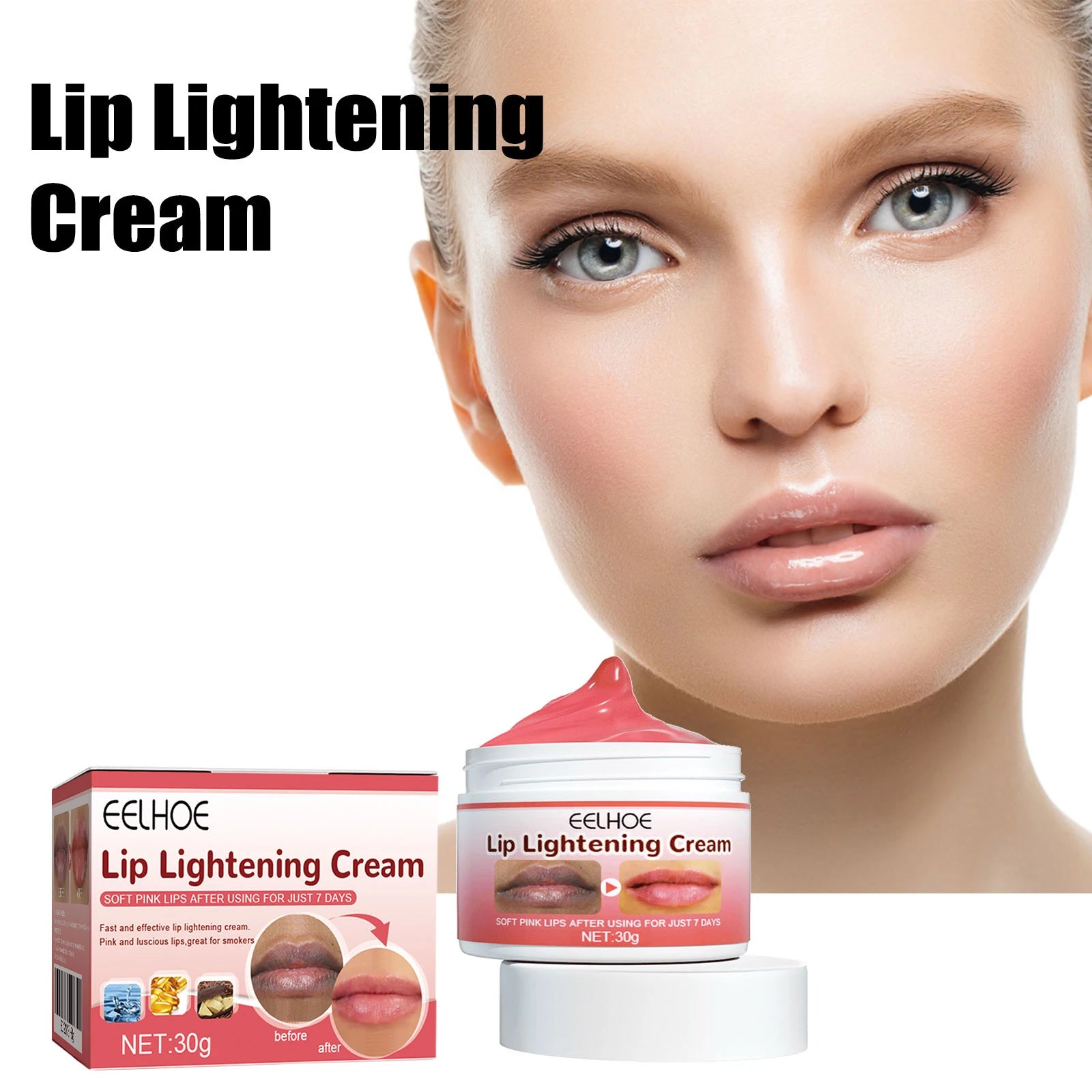 Eelhoe Lip Brightening Balm – Dark Pigment & Moisture Cream 30g Lip Brightening Balm Peaceful Pleasures Health and Wellness