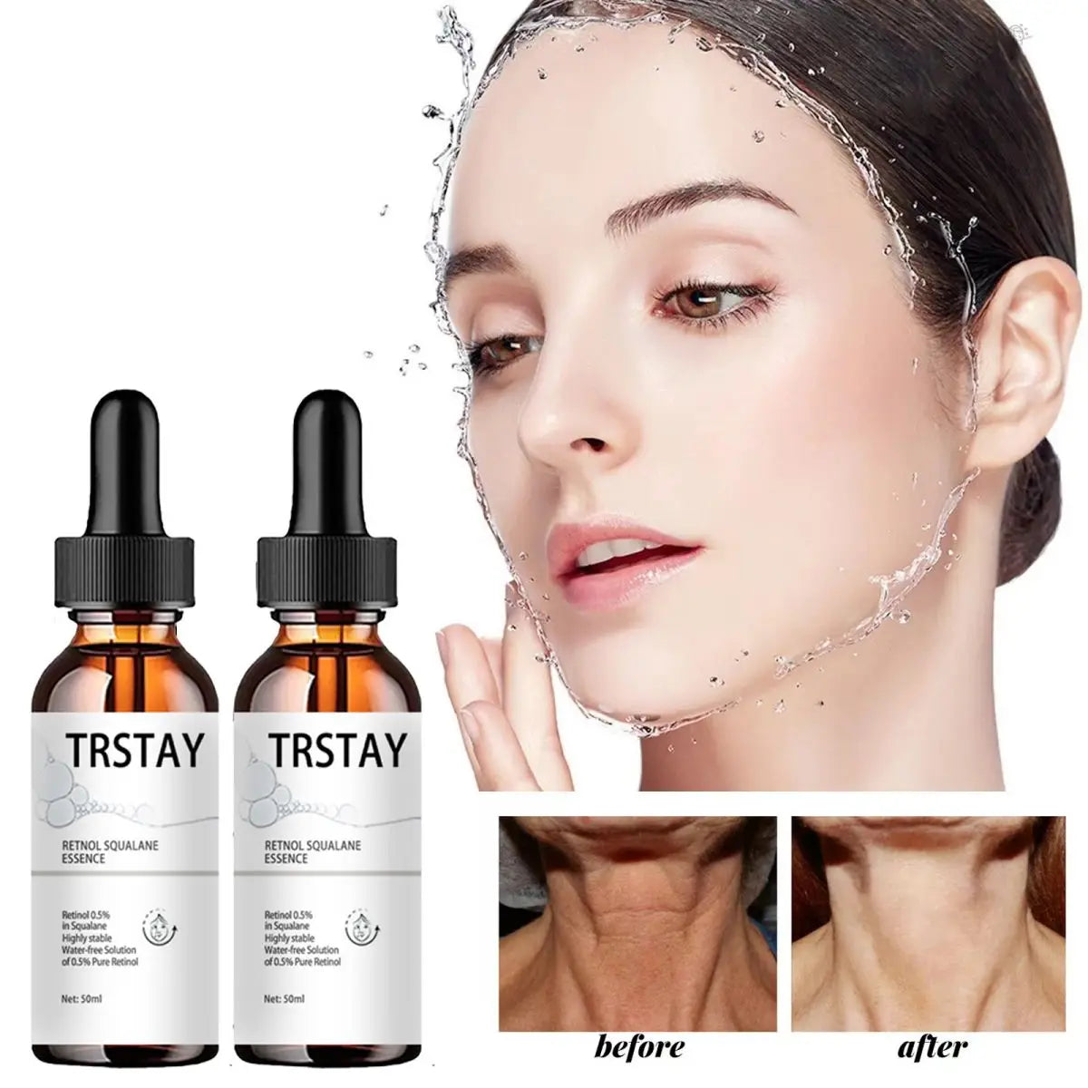 Retinol Anti Aging Remove Wrinkle Serum Lifting Brighten Face Skin Fade Eye Fine Lines Moisturizing Firming Facial Essence Peaceful Pleasures Health and Wellness