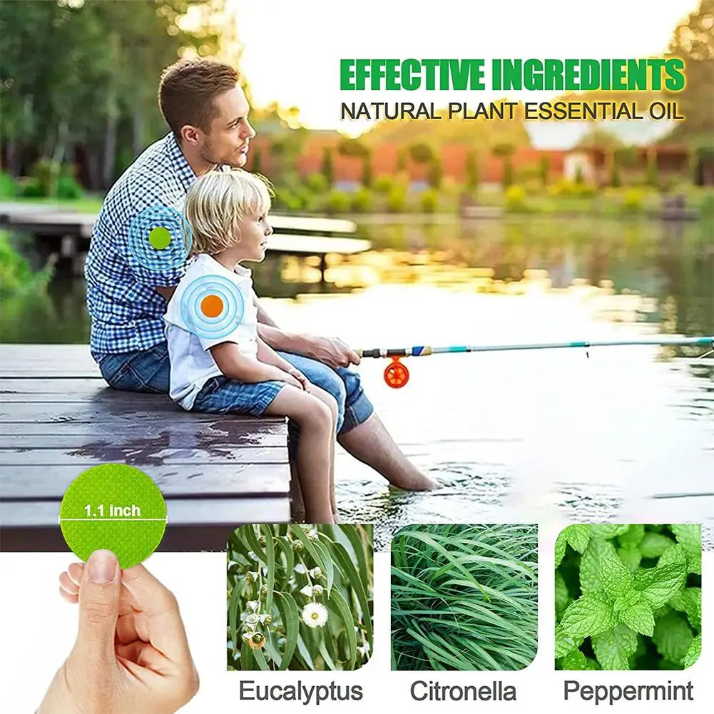 60Pcs Natural Mosquito Repellent Stickers Safe for Kids Peaceful Pleasures Health and Wellness