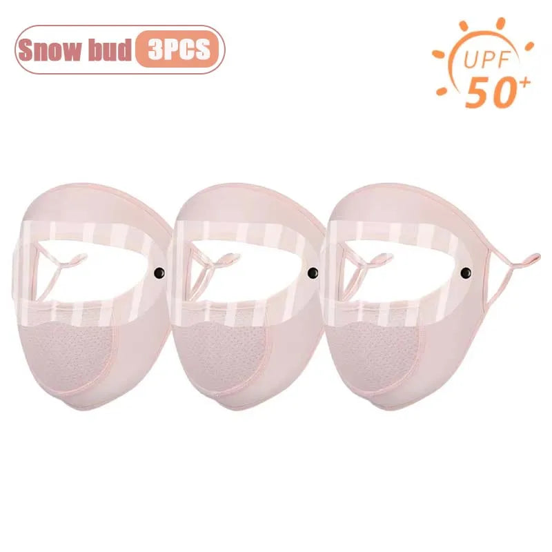 UPF 50+ Full Face Cover Mask with Goggles | UV & Dust Shield