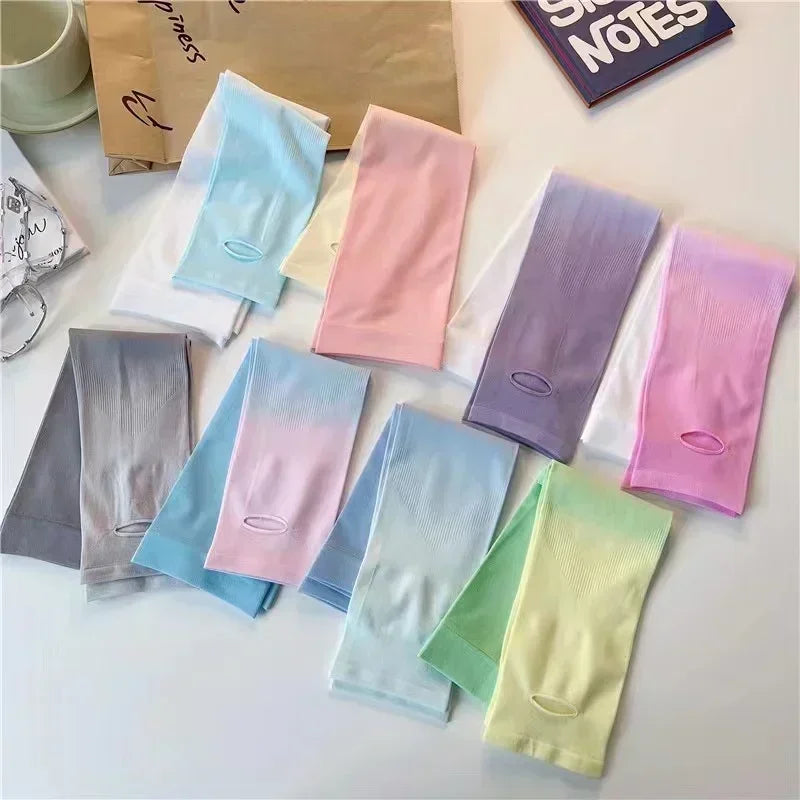 Gradient Sunscreen and Colorful Ice Silk Sleeves Peaceful Pleasures Health and Wellness