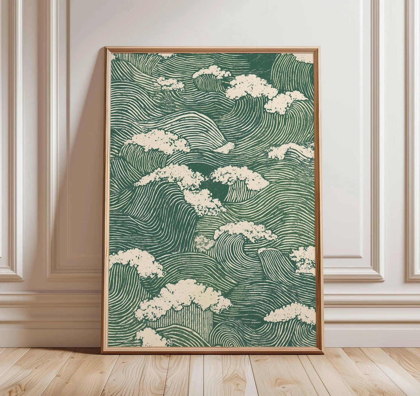 Japanese Crane Ukiyo-e Vintage Wall Art Canvas Print