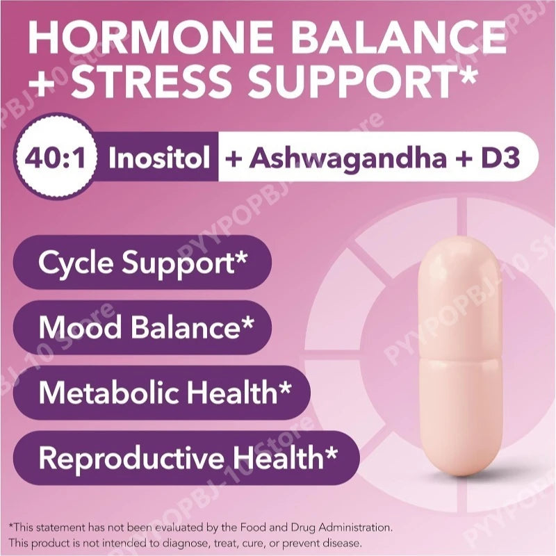 Inositol Supplement for Women – Vitamin D3 + Ashwagandha
