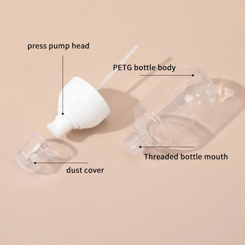30/50/100ml Plastic Cream Shampoo Pump Bottle Portable Refillable Lotion Bottles Spray Container Essential Oil Travel Tools Peaceful Pleasures Health and Wellness
