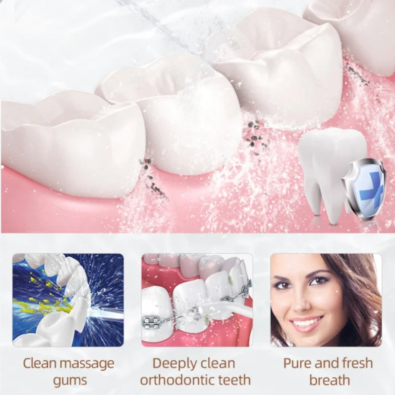 Portable water flosser, electric water flosser, take care of every tooth of yours, suitable for men and women, holiday gift Peaceful Pleasures Health and Wellness