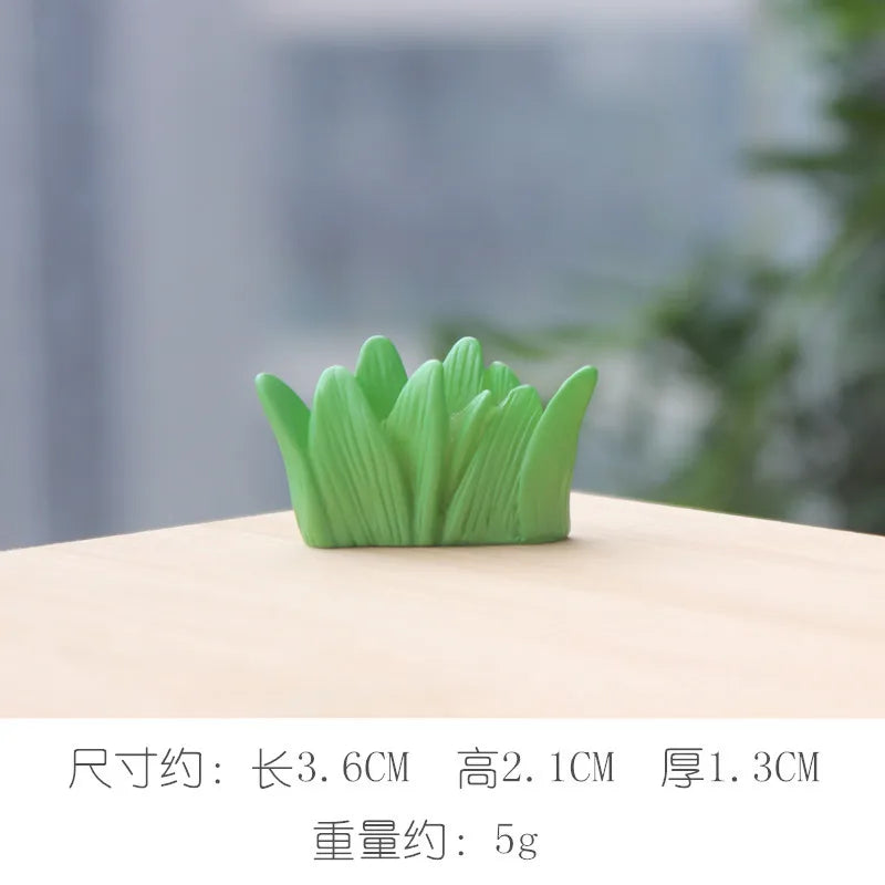Mini Resin Mushroom Shaped Statue Waterproof Miniature Gifts for Patio Bonsai Dollhouse Fairy Garden Desk Decoration Home Decor Peaceful Pleasures Health and Wellness Light green