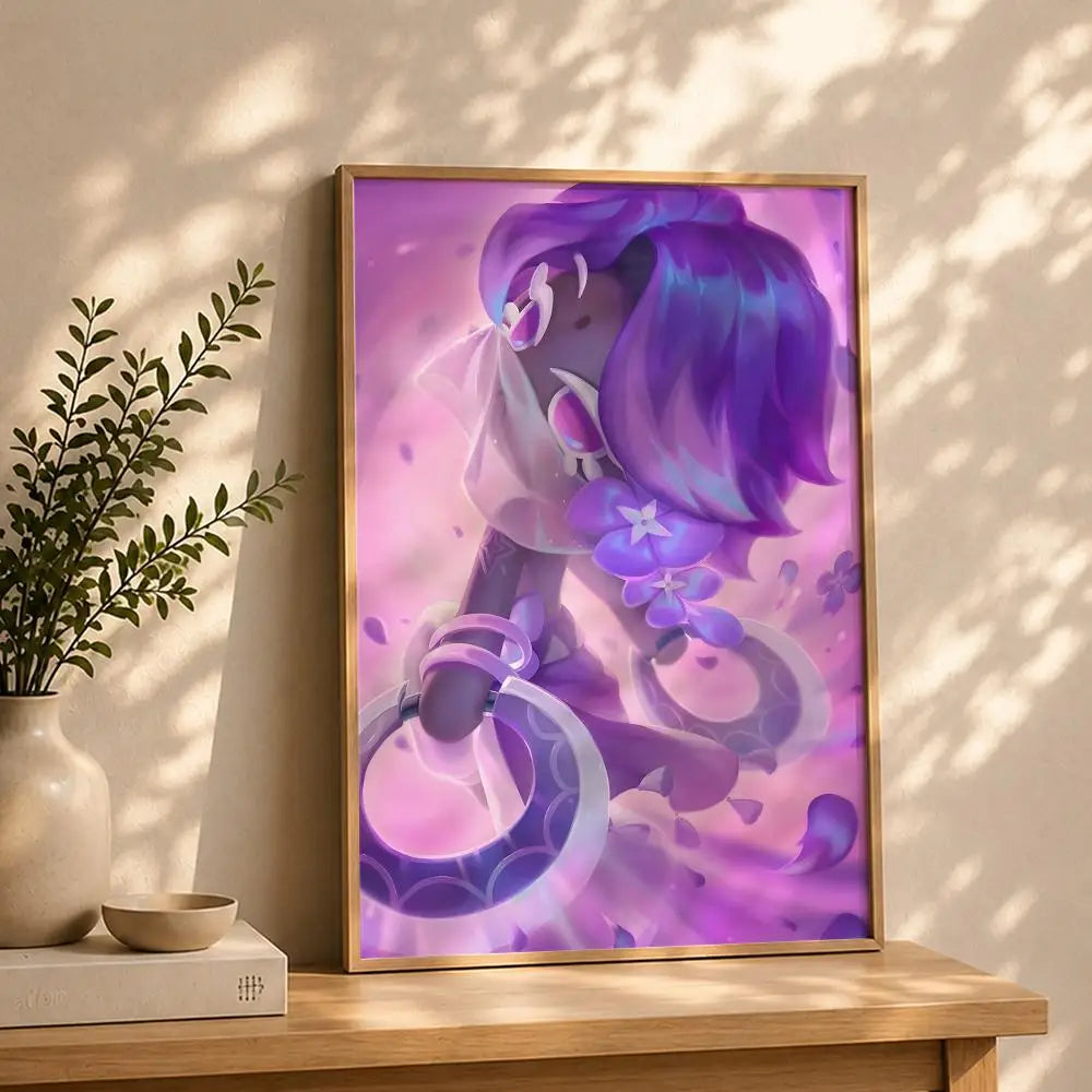 Game C-CookieRun KingdomS Poster HD Self Adhesive Waterproof Wall Art Ideal for Home Office Dorm Bedroom Great Gift Peaceful Pleasures Health and Wellness White4 50X70cmNoframe