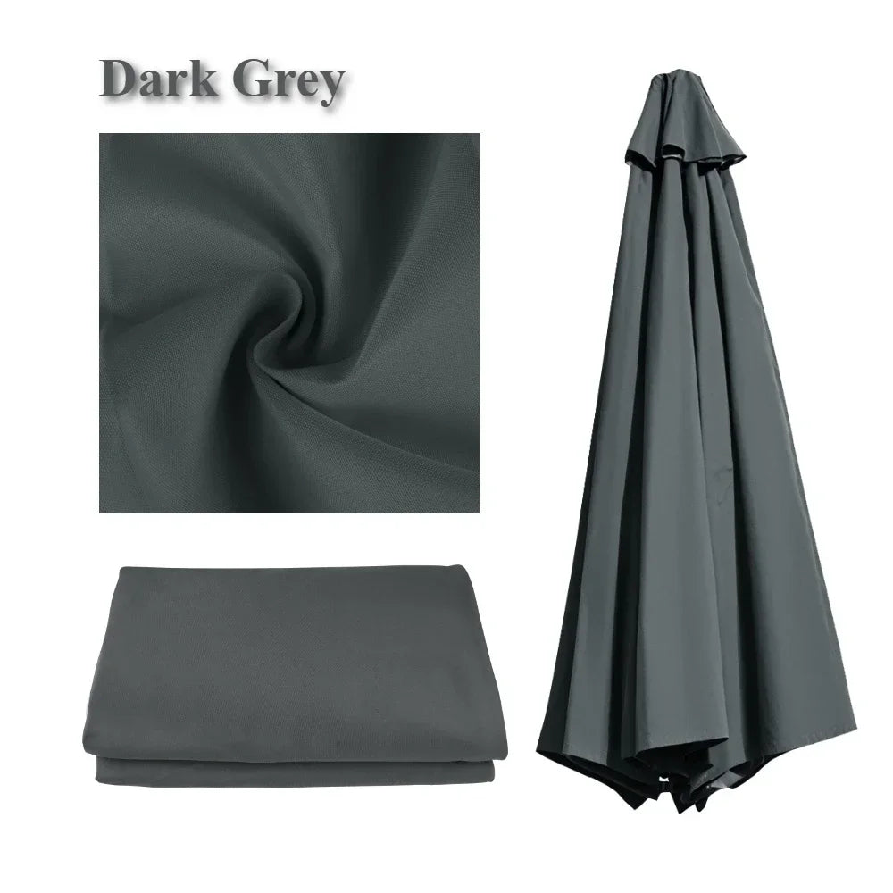 Waterproof Replacement Parasol Canopy 2–3M | 6 & 8 Rib