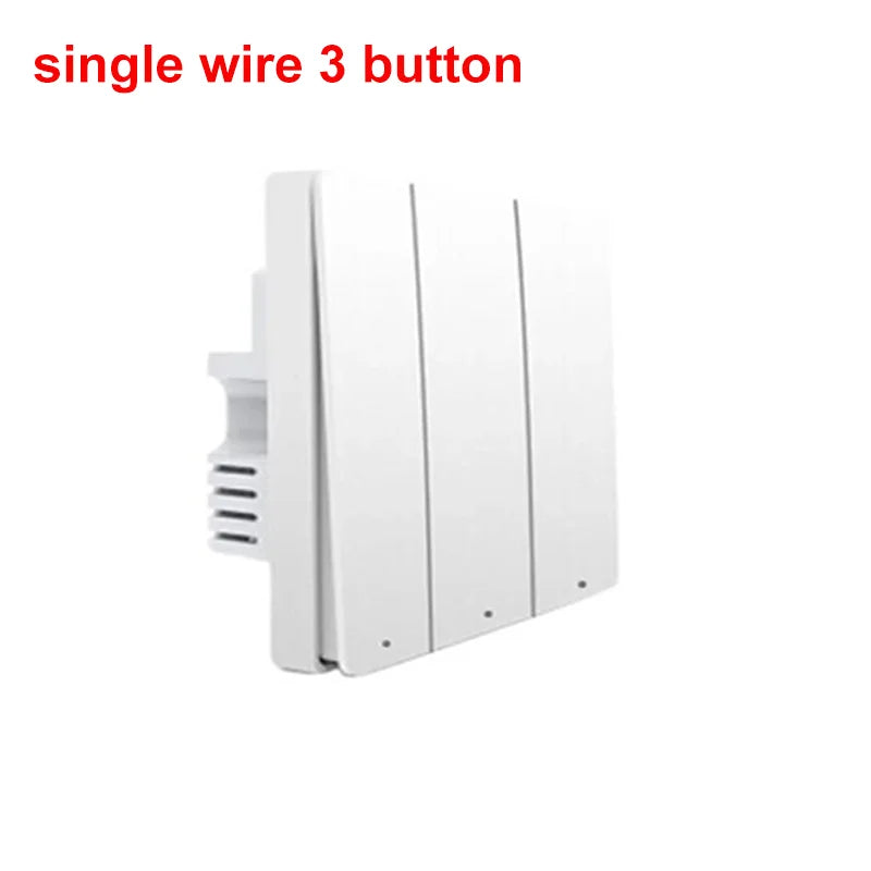Original Aqara D1 Smart Wall Switch Zigbee Wired/Wireless Wall Switch 1/2/3 Button Switches For Mijia Mi Home APP Apple Homekit Peaceful Pleasures Health and Wellness single wire 3 button