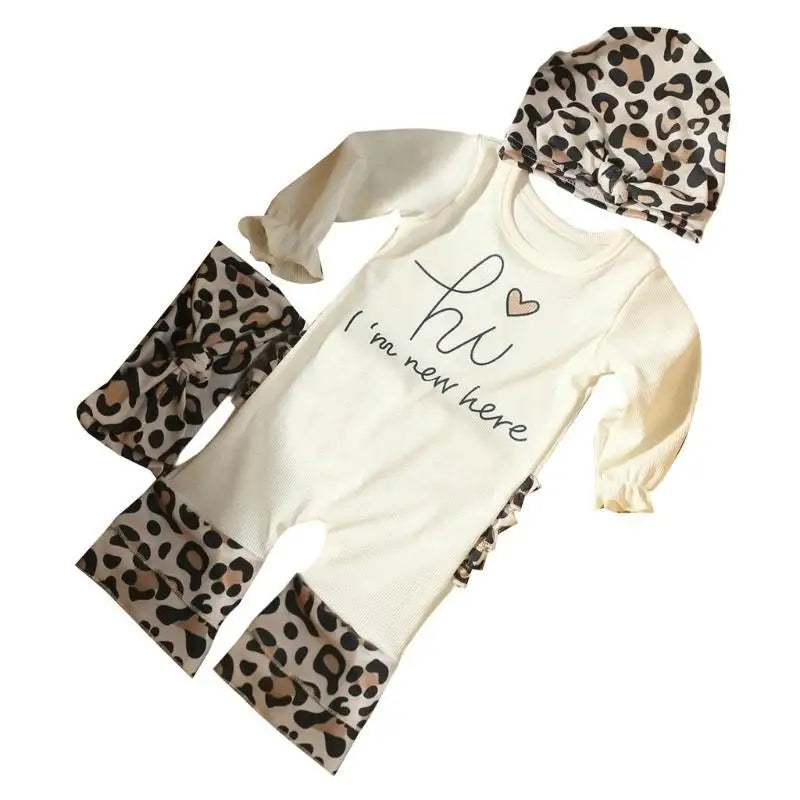 Newborn Photography Outfit Set – Romper, Hat & Headband 0–1M