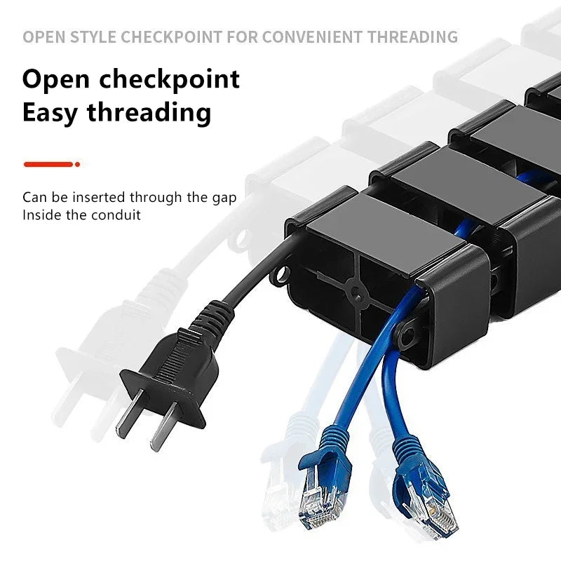 78cm Wire Spine Cable Sleeve – Under Desk Cord Organizer