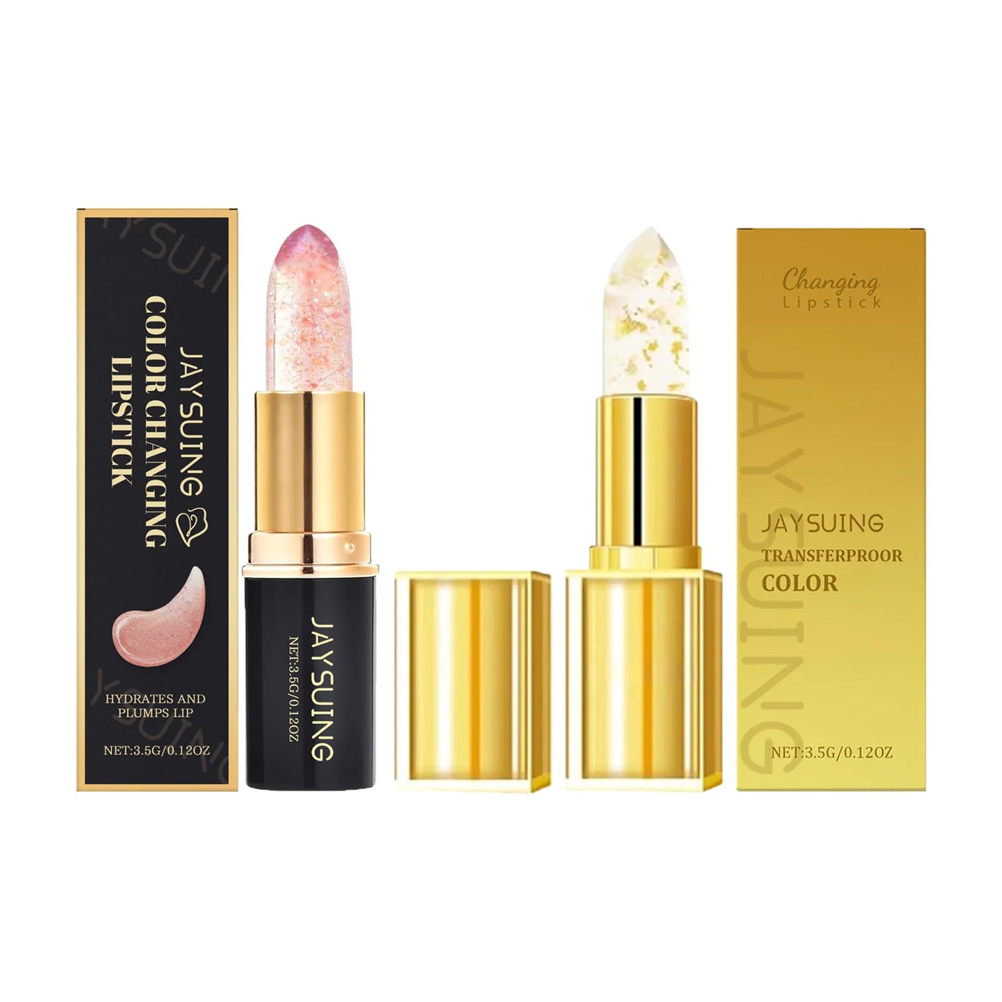 pH Color Changing Lip Balm – Shimmer & Gold Foil Tinted Gloss Peaceful Pleasures Health and Wellness 2 IN 1