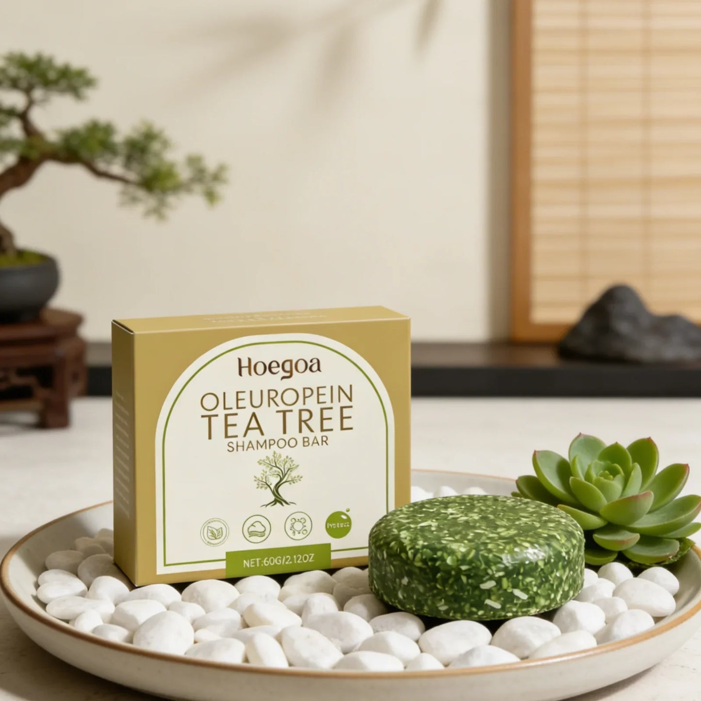 Tea Tree Oleuropein Solid Shampoo Bar – Strengthen & Shine