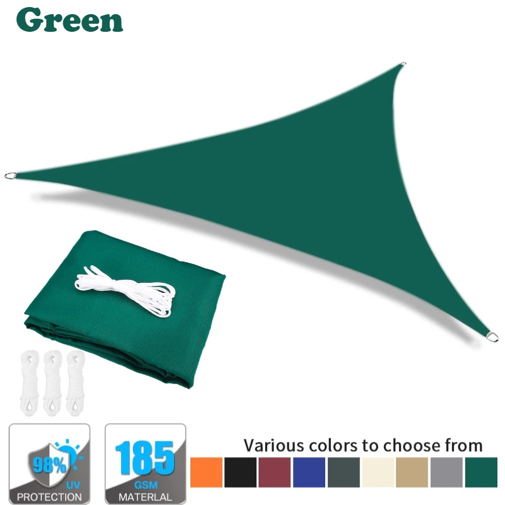 Triangle Sun Shade Sail 98% UV Block Waterproof Canopy for Patio