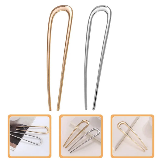 U-Shaped French Hair Pins – Colorful Metal Hair Sticks for Women French Hair Pin Oasis Select