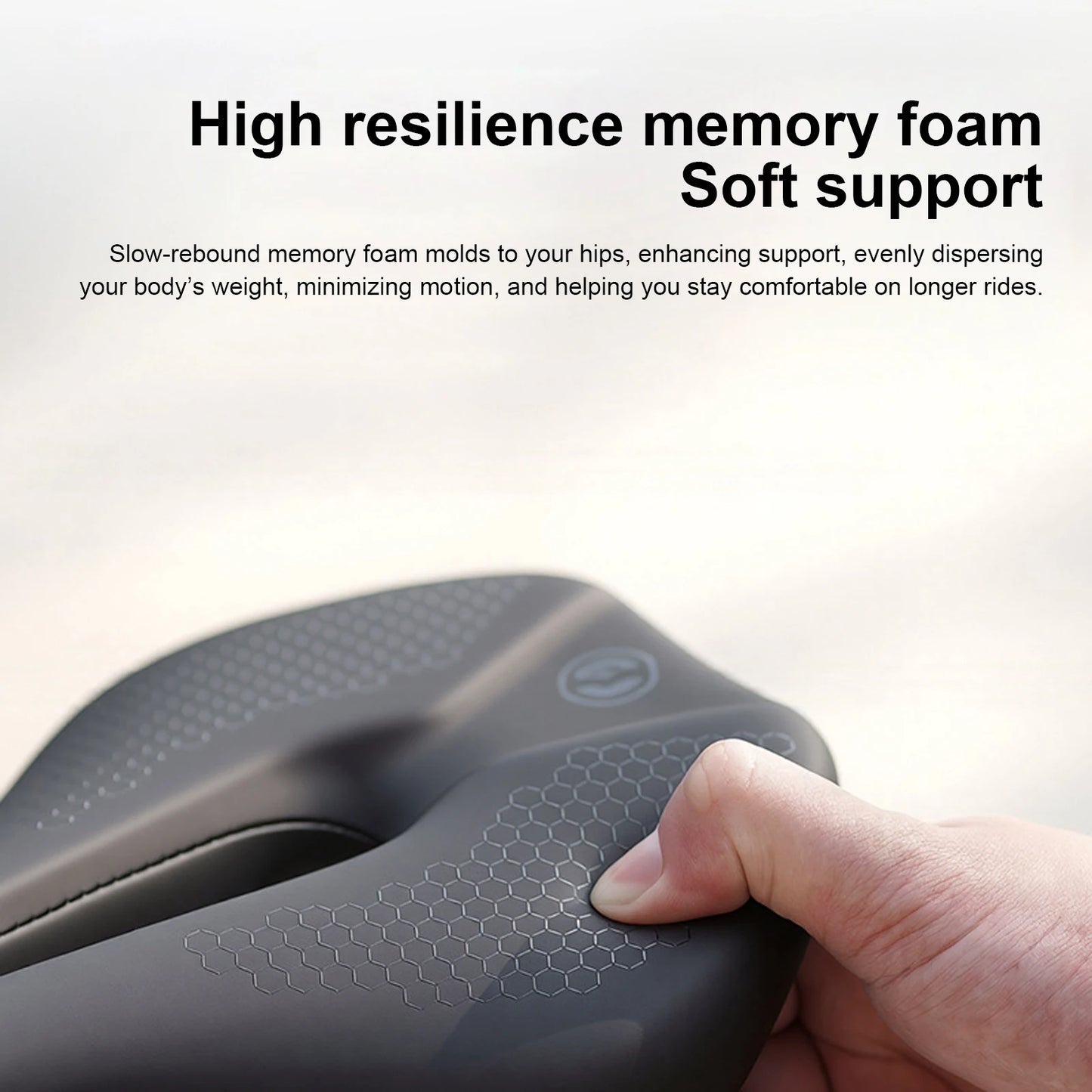 Hollow Bike Saddle Comfortable Waterproof Ergonomic Design Bicycle Seat Breathable Shock-Absorbing for Men and Women MTB & Road Peaceful Pleasures Health and Wellness