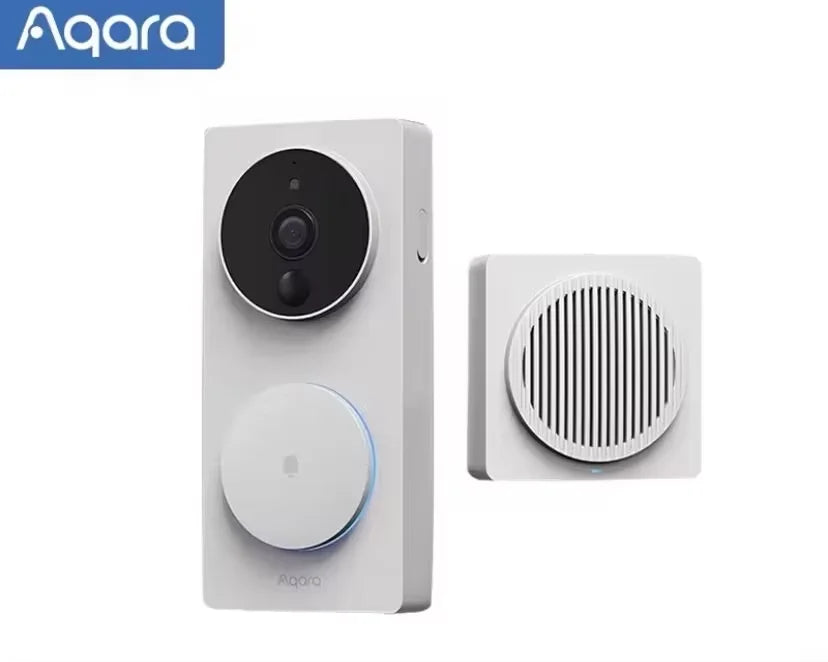 Aqara G4 Video Doorbell 1080P HD Pixels Visual Door Bell For Apple Homekit App Remote Control Electronic Cat Eye Smart Home Peaceful Pleasures Health and Wellness White
