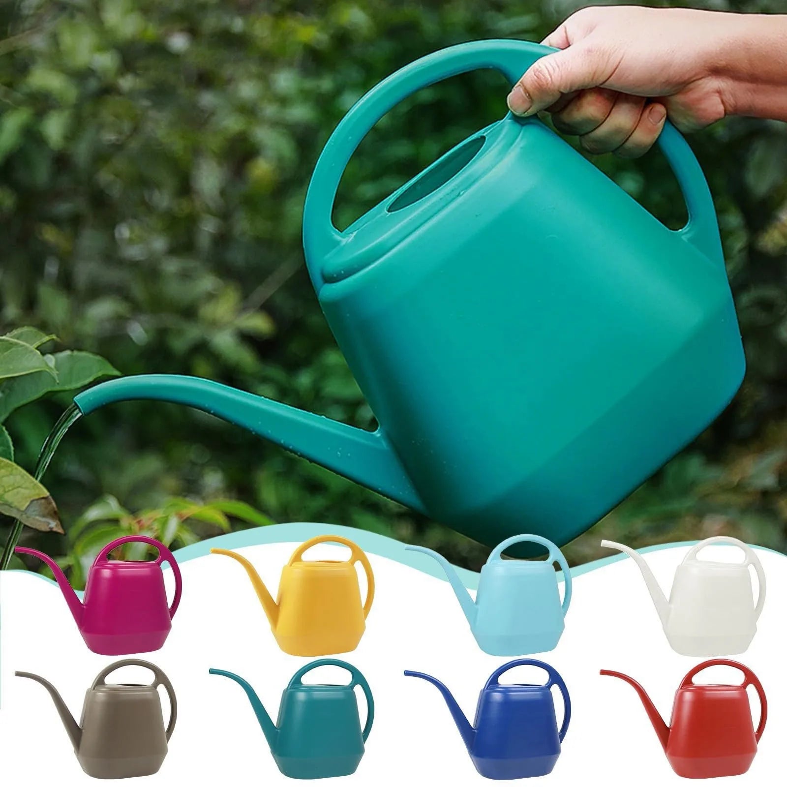 Home Garden 4L Watering Can Long Mouth Large Capacity Plant Sprinkler Garden Tool Lightweight Watering Pot Peaceful Pleasures Health and Wellness