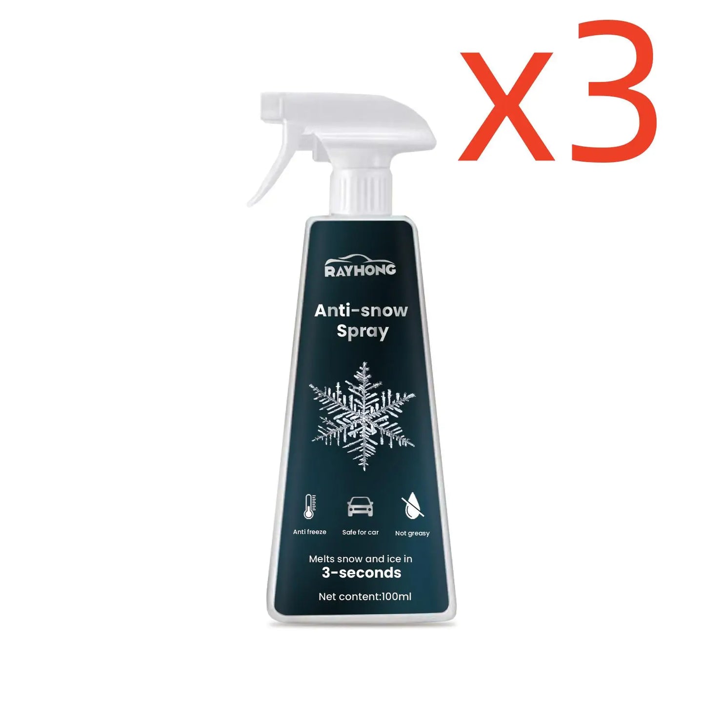 RayHong Car Ice & Snow Melt Spray – Anti-Freeze, 100ml