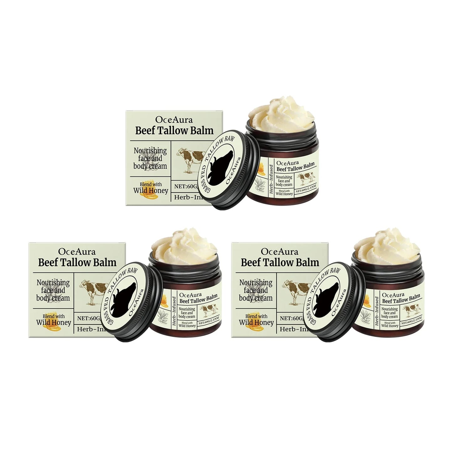 OceAura Butter & Honey Face Cream – Firming & Moisturizing 60g