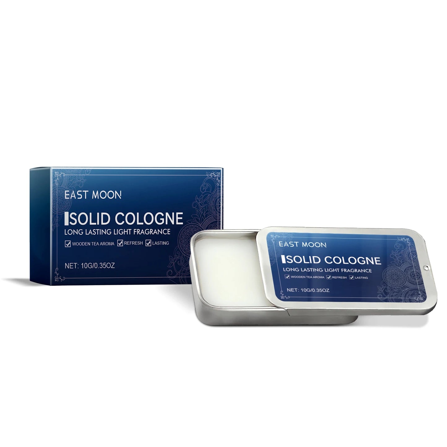 EAST MOON Men Sandalwood Solid Fragrance Balm | Long-Lasting