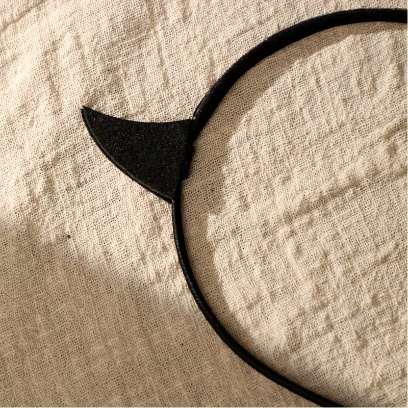 Women's Halloween Cat Ear Headband - 1pc Devil Horn Hair Accessory | Cute Yet Spooky Headwear | Costume Party Headpiece | Peaceful Pleasures Health and Wellness