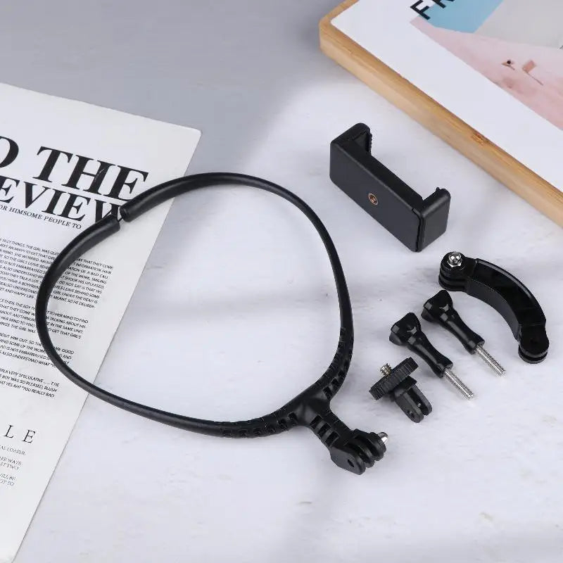 2-in-1 Neck Mount for Action Camera & Phone – Universal Strap