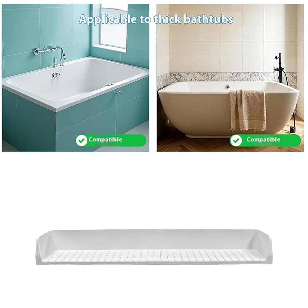 Silicone Bathtub Splash Guard & Play Shelf – 11 Suction Cups