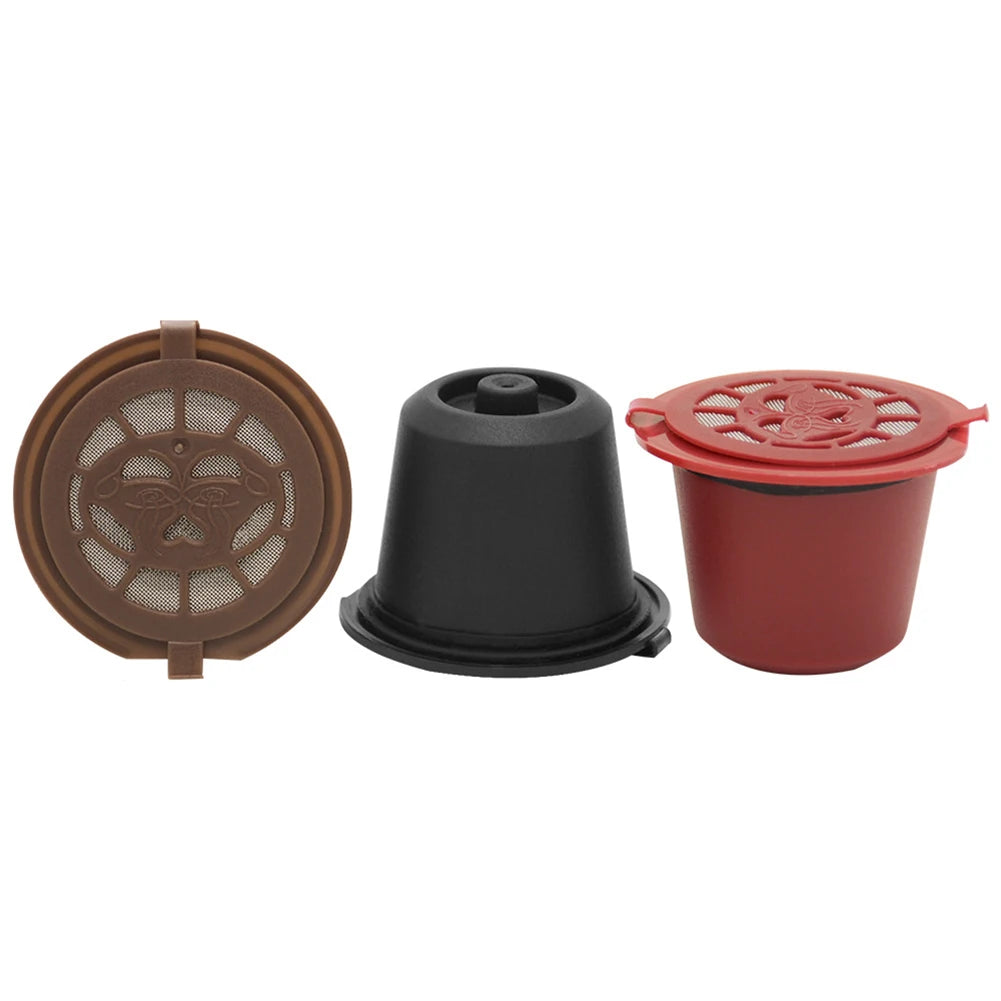 3pcs Refillable Reusable Coffee Capsule Filters for Nespresso Machine Peaceful Pleasures Health and Wellness MULTI