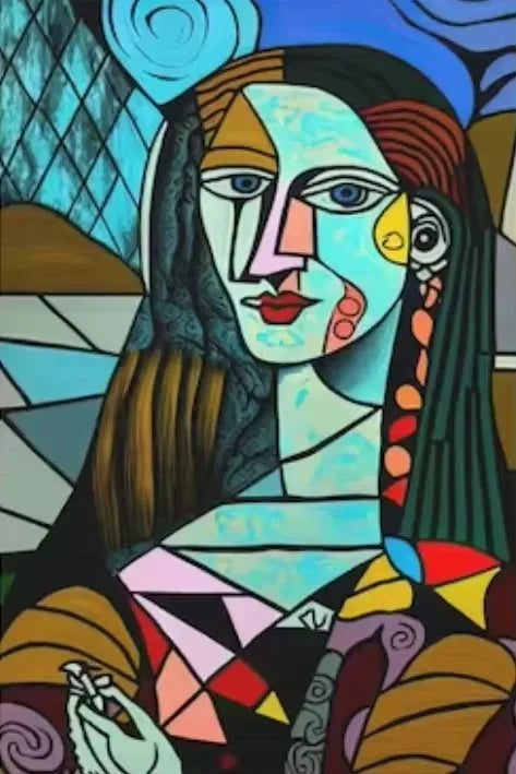 Scandinavian Abstract Cubist Canvas Wall Art – HD Poster Print Canvas Wall Art Print Peaceful Pleasures Health and Wellness ZLH3237 80x120cm No Frame