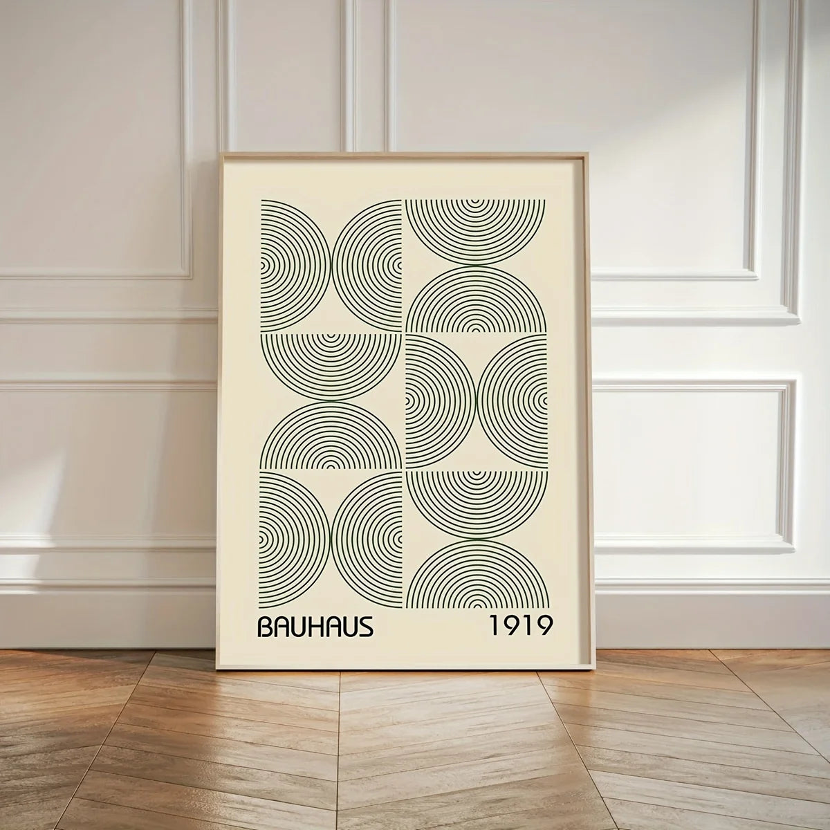 3pcs Bauhaus Geometric Wall Art Prints, Minimalist Modern Posters, Mid-Century Artwork Unframed Canvas Art Set for Living Room Peaceful Pleasures Health and Wellness ZLH3873 100x150cm No Frame