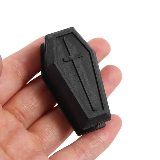 Mini Coffin Box Halloween Black Coffin Decoration Landscape Model Mock Storage Box Toy Decoration Peaceful Pleasures Health and Wellness