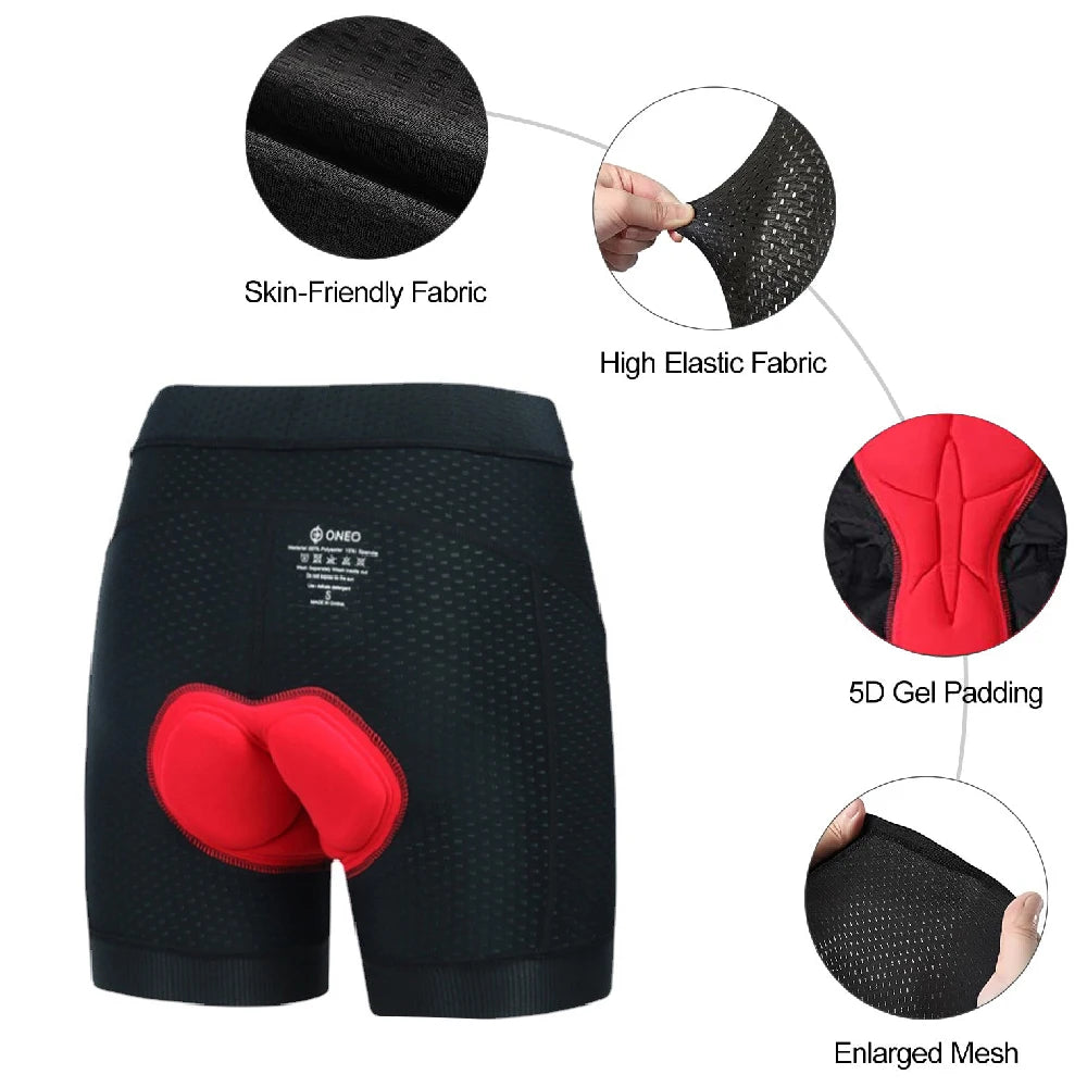 WEFITON 1PCS Men’s Cycling Underwear 4D Padded Bike Shorts MTB Liner Shorts with Anti-Slip Leg Grips Breathable Bicycle Sports Peaceful Pleasures Health and Wellness