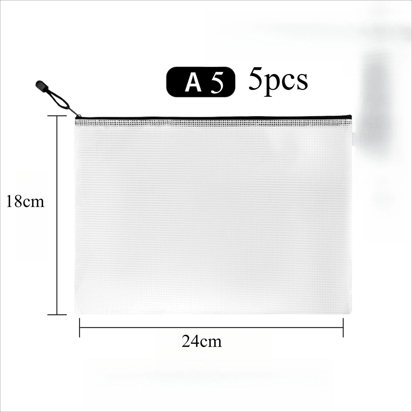 A4 Clear Zipper Pouch – Waterproof Document & Craft Organizer Document Organizer Pouch Peaceful Pleasures Health and Wellness A5 5pc