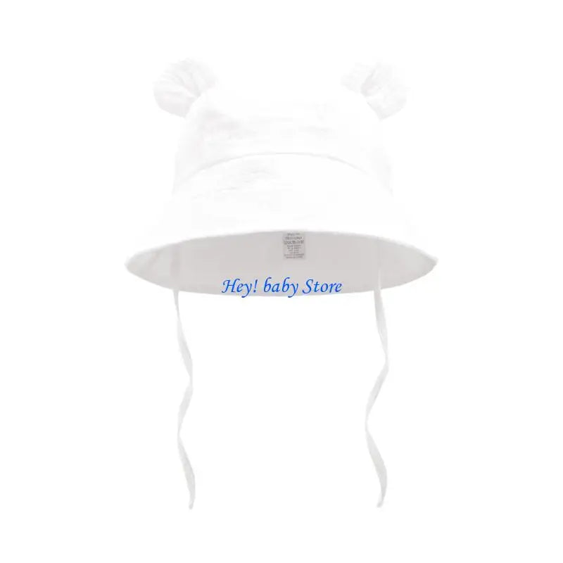 Baby Wide Brim Sun Hat | Cotton Bucket Hat for 0–3 Years